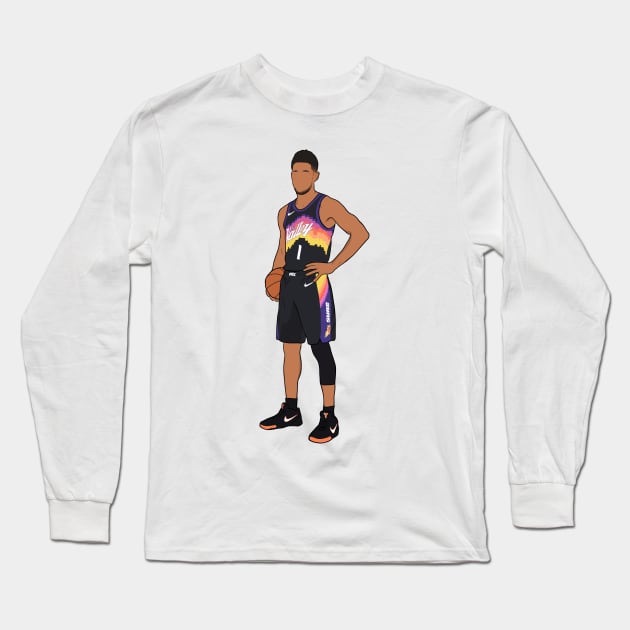 Devin Booker Phx Suns Valley Uniform Long Sleeve T-Shirt by Hevding